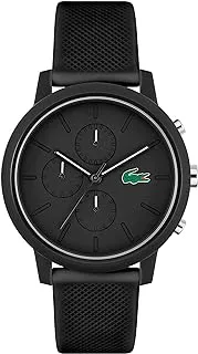 ساعة كرونوغراف كوارتز للرجال مجموعة Lacoste.12.12 مع سوار سيليكون