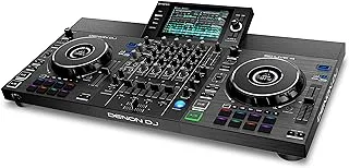 Denon DJ SC LIVE 4 - وحدة تحكم DJ مستقلة، خلاط 4 قنوات، بث موسيقى أمازون غير محدود، واي فاي، مكبرات صوت، متوافق مع Serato DJ & Virtual DJ