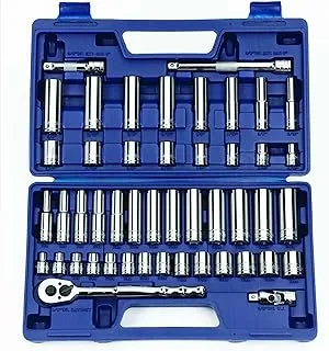 Williams JHW50666 47-Piece 3/8-Inch Drive Socket and Drive Tool Set With Compact Case- 6 & 12 Point SAE & Metric