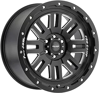 Pro Comp Cognito Series 61, 17x9 Wheel with 6 on 5.5 Bolt Pattern - Satin Black Milled - Silverado/Sierra (2007-2022) / Ram 1500 (2019-2022) Part PXA5161-7983