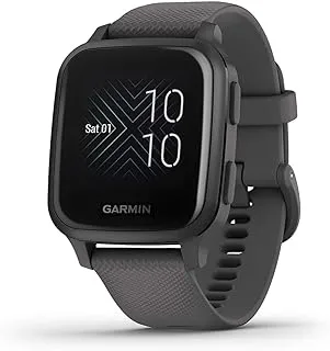 GARMIN VENU SQ, SLATE ALUMINIUM BEZEL WITH SHADOW GREY CASE AND SILICONE BAND