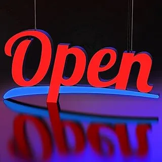 fog-abc LED Open Sign 20 * 10 inch Neon Advertisement Board Electric Display Signs for Business Storefront, Walls, Office, Window, Shop Light, Bar