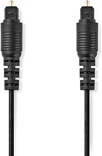 NEDIS Optical Audio Cable | Toslink Plug | Toslink Connector | Round | PVC | Black | Plastic Bag 10.0 m 10.0 m