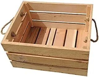 Dubai Garden Centre Wooden Handy Box with Rope Handle