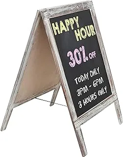 BPA Freestanding Country Style Message Memo Chalkboard Sign/Sidewalk A-Frame Chalk Sandwich Board