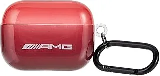 AMG Transparent Case White Logo for Airpods Pro - Red