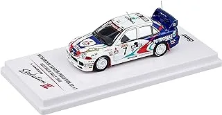 Inno64 1/64 Scale Mitsubishi Lancer Evolution III 7 Australia Rally 1996 Car Dicast Model, Blue/White