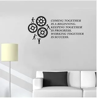 BPA wall sticker 75CMx37.9CM Teamwork cwork togetherPVC Office Motivation Wall Sticker