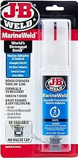 J-B Weld 50172 MarineWeld White Epoxy Syringe - 25ml.