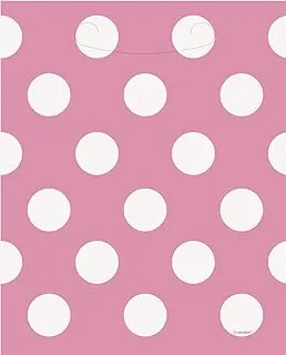 Unique Polka Party Loot Bags 8-Pack, Hot Pink One size 62075