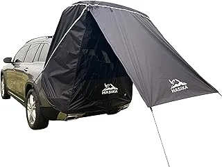 Hasika Tailgate Shade Awning Tent for Car Camping Road Trip Essentials Small to Large Size SUV Waterproof 3000M UPF 50+ Black