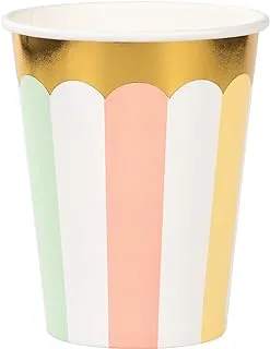 Creative Party PC346323 Pastel and Gold Paper Cups-8 Pcs