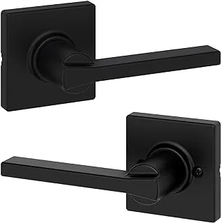 Kwikset Casey Passage Door Lever for Hall/Closet Door in Matte Black