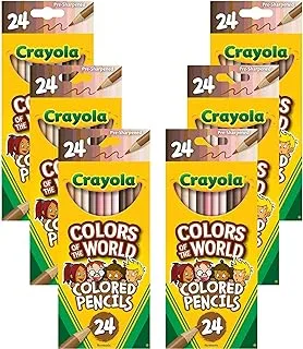 Crayola Colored Pencils Bulk Set, Colors of The World, 6 Sets of 24 New Pencil Colors, Stocking Stuffers, Gifts