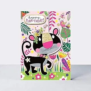 Rachel Ellen Designs Wild Things Happy Purr-Thday Panther Birthday Card