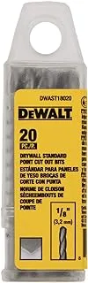 DEWALT DWAST18020 1/8IN DRYWALL STANDARD CUT OUT BIT 20 Pack