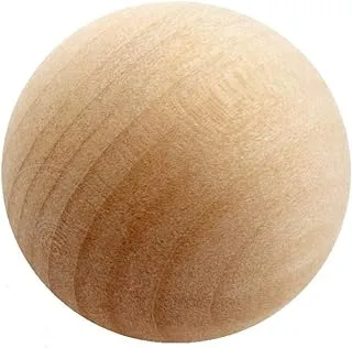 Hygloss Products, Inc Wood Unfinished Natural Wooden Ball-for Arts and Crafts-2 ½ Inches-5 Pieces, 2 1/2-Inch, 5 Pcs - 9558