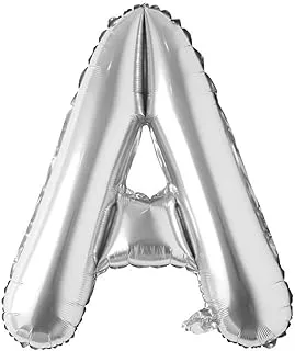 Italo A Alphabet Letter Foil Balloon, 32-Inch Size, Silver