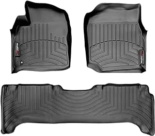 سجادات أرضية أمامية وخلفية من WeatherTech DigitalFit لسيارة Land Cruiser 100 Series 200، أسود