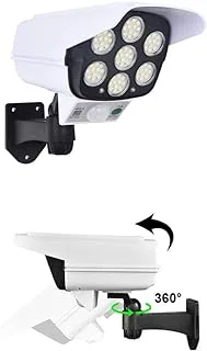 Crony Jd-2178T Dummy Solar Cctv Simulation Camera Wall Lamp Solar Simulation Camera Wall Lamp Remote Control Outdoor Wall Light 3 Modes Motion Sensor