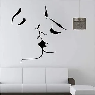 bpa Wall Sticker Couples Kiss Love Wall Decal Valentine's Day Wedding Removable PVC Decoration Home Bedroom