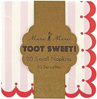 Meri Meri Toot Sweet Napkins 20-Pieces, Small, Pink