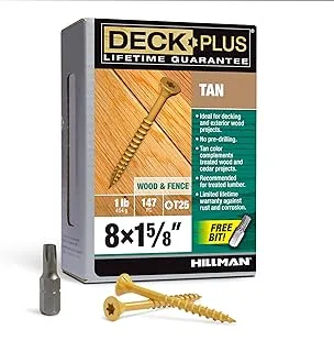 Deck Plus 48411 Wood Screws #8 x 1-5/8