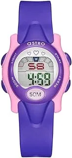 ASTRO Kids Watch, Digital Display and Polyurethane Strap - A23902-PPVS, Violet