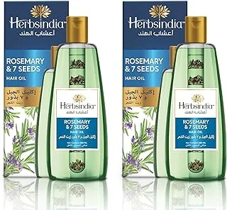 Herbsindia Rosemary & 7 Herbal Seeds Hair Oil With Nourish Tube | Makes Hair Longer & Shinier | Silicone & Paraben Free | 280ml (Pack of 2)