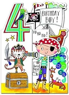 Rachel Ellen Whippersnappers Age 4 Boy Pirate Cards for Childrens, Multicolor