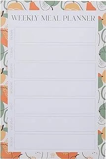 Prickly Pear Fruit Print Magnetic Meal Planner with Shopping List 2-Pieces