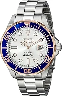 Invicta Men's Pro Diver Quartz Watch with Silver Dial Analogue Display and Silver Stainless Steel Bracelet 14544