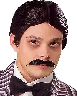 Rubie's mens The Addams Family Gomez and Mustache Kit costume wigs, Gomez, One Size US, Black, One size