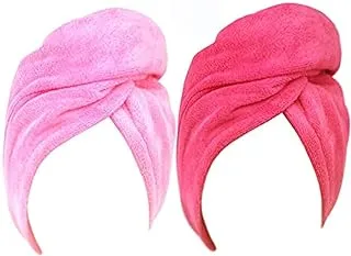 2PCS/SET Bathroom Super Absorbent Quick-drying Microfiber Bath Towel Hair Dry Cap Salon Towel