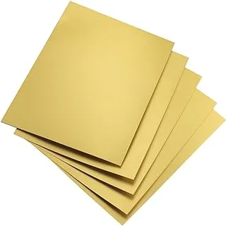 Hygloss Metallic Foil Board Card Stock Sheets, Arts & Crafts, Classroom Activities & Card Making, 25 Pack, 8.5 x 11-Inch, Matte Gold