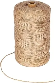 Mumoo Bear Jute Twine, 200M Garden String, 2MM Jute String, 3Ply Natural Garden Twine String, Jute Rope for DIY Arts Crafts, Floristry, Gift Wrapping, Decoration, Bundling, Gardening - Brown