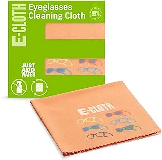 E-Cloth Glasses Cloth, Premium Microfiber Cleaning Cloth, Ideal Eyeglass and Lens Cleaner, Washable and Reusable, 100 Wash Guarantee, Orange,1 Pack,10623