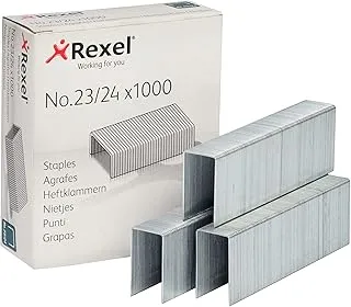 Rexel 2100927 200 Shhet No.23/24 mm Heavy Duty Staples, For Stapling up to Sheets, Use with Staplers, Box of 1000, Silver