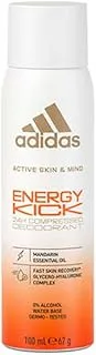 Adidas Active Skin & Mind Energy Kick Compressed Deodorant Spray, 100ml