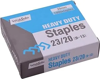 WHASHIN Heavy Duty Staples for 1/4 inch and 100 Staples per Strip, 23/6, Jam Free, 3 Boxes of 1,000 Staples, Staples up to 25 Sheets