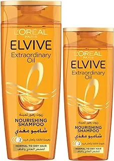 L'Oreal Paris Elvive Extraordinary Oil Shampoo 600ml + Shampoo 400ml For Normal to Dry Hair