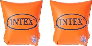 Intex Recreation 59640EP 7 1/2 Inch x 7 1/2 Inch Swim Arm Bands, Multi Color, orange, 1 pair