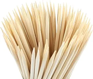 DESIOLE Natural Bamboo Skewers, 100Pcs 8Inch BBQ Sticks for Appetiser, Fruit, Cocktail, Kabob, Chocolate Fountain, Grilling, Barbecue, Kitchen, Crafting, Gardening and Party