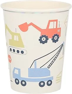 Meri Meri Construction Cups, White, 8-Pack