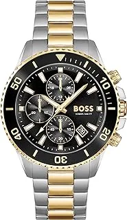 BOSS Men's Chronograph Quartz Watch Admiral with Stainless Steel Mesh Band