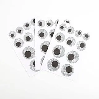 Meri Eco Glitter Eyeball Stickers 8-Piece Set Silver 225378