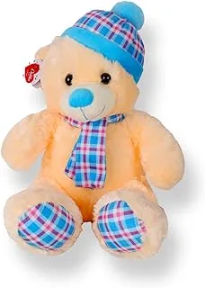 CUDDLES 14 Inch Checks Bear Plush, Huggable and Cuddly Plush Toy for Kids and Adults - C911336 (Assorted)