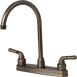 Builders Shoppe 1201BZ RV Mobile Home Non-Metallic High Arc Swivel Kitchen Sink Faucet Brushed Bronze Finish