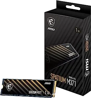 MSI SPATIUM M371 NVMe M.2 1TB Internal SSD PCIe Gen3 NVMe 3D NAND (SPATIUM M371 NVMe M.2 1TB)