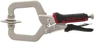 Milescraft 4000 2in Face Clamp Premium Heavy Duty, Locking, C-Clamp with Adjustable Swivel Pads, for Pocket Hole Joinery, Wood Projects, Welding and More